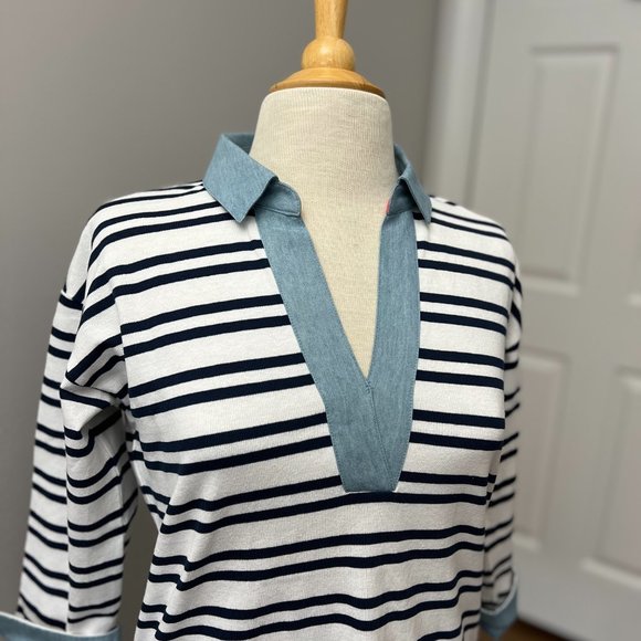NEW Southern Tide Stripe Shirt Dress Beach - Picture 3 of 14